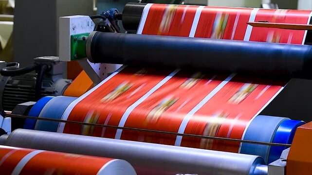 Flexo press for printing label