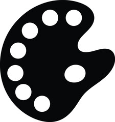 Art palette icon vector illustration for graphic design and web design eps silhouette