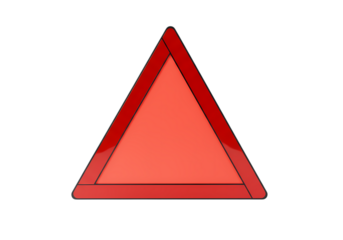 Warning sign with red triangle for safety alert