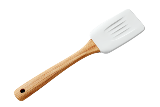 Modern Slotted Spatula with Wooden Handle