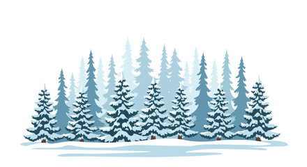 Winter Evergreen Forest A Tranquil Scene of Snow-Covered Pines in Nature