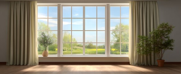 Large windows and minimal curtains let sunlight dance freely indoors like happy butterflies.