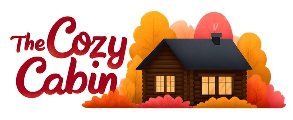 Naklejka premium The cozy cabin evokes warmth and comfort with its inviting design style.