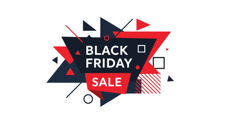 Black Friday Sale Geometric Abstract Shapes Banner With Copy Space for Promotional Offers