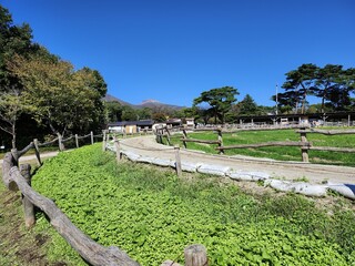 那須高原の牧場と
