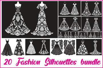 Luxury Dress Clipart Set