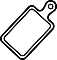 Cutting board vector icon illustration for kitchen and food preparation eps silhouette