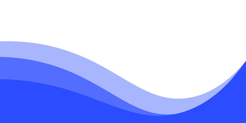 Blue footer separator, modern divider shape vector illustration