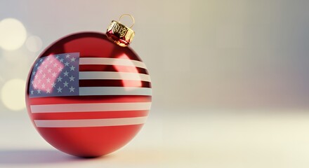 Celebrate national pride with a festive US flag Christmas ornament, perfect for holidays