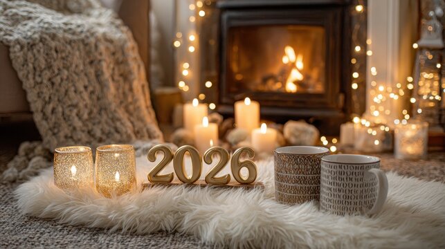 Cozy New Year home setup