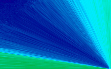 Abstract blue sky and blue background with glowing light rays and motion lines forming a radiant energy burst. 