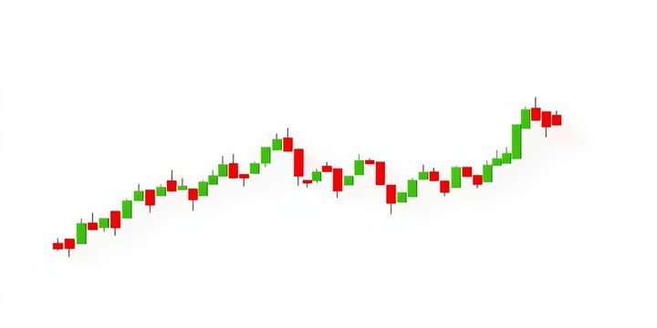 Isolated white background shows bullish and bearish candlestick chart patterns,  market,  price