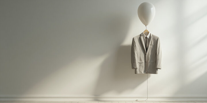 Ethereal Solitude: A Surreal Sartorial Masterpiece Suspended in Time and Space