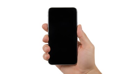 Showcase your app or website on this modern smartphone held in hand mock up