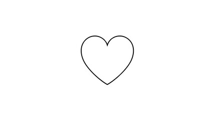 Minimalist Heart: A simple, elegant outline of a heart. representing love, affection, and care.