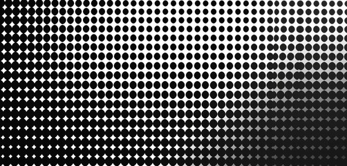Abstract black and white halftone pattern with varying dot density creating depth and texture, element, pattern