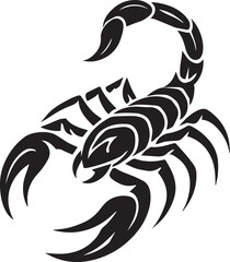 Tribal tattoo design of a scorpion symbolizing defense and resilience.