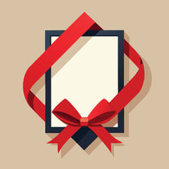 Modern Frame with Ribbon Bow for Creative Presentation Design