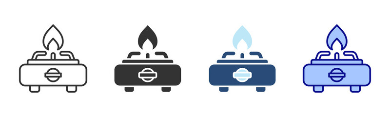 Fototapeta premium Stove Icon Set. Designed In Multi Style
