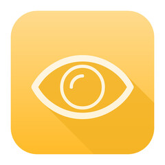 Obraz premium Eye Outline Icon in Yellow Square