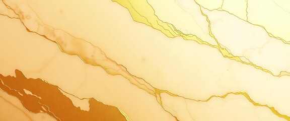 Elegant crumpled gold foil texture on white marble background, abstract, opulence