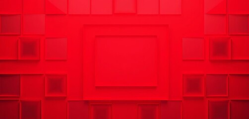 Layered red squares forming an abstract geometric background , dimension, wallpaper