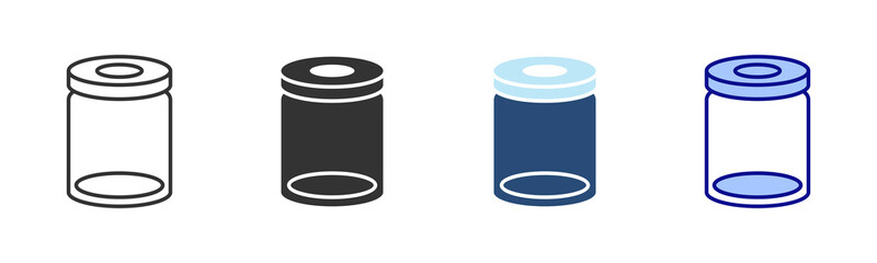 Jar Icon Set. Designed In Multi Style