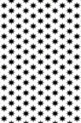 Bold black starburst pattern on clean white background creates a modern graphic design element for creative projects