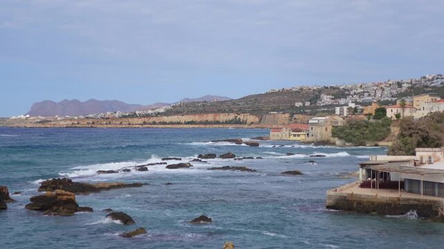 Coastal landscapes in Crete, Greece near Koum Kapi, Chania