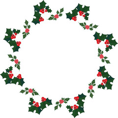 Christmas Holly Berry Wreath Frame Festive Design Keywords christmas, holly, wreath, frame