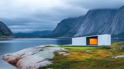 Secluded Modern Cabin by Fjord: A Serene Escape in the Norwegian Mountains