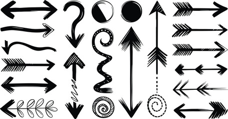 Hand Drawn Arrow Vector Set