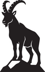 Obraz premium Goat on white background isolated vector illustration