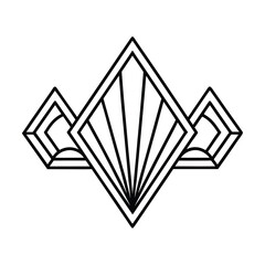 black and white geometric shapes