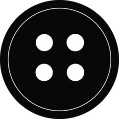 Fototapeta premium Sewing Button Silhouette