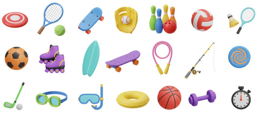 Fototapeta premium Sports Equipment Icons