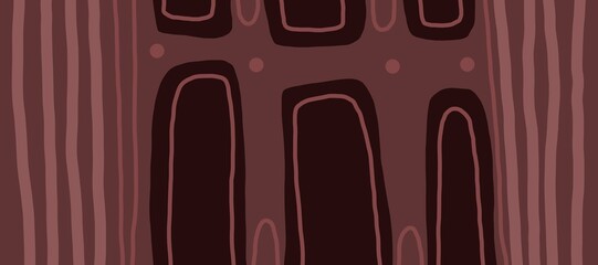 Minimal abstract image for printing. Picture for modern interiors. The picture is painted by hand on a tablet.