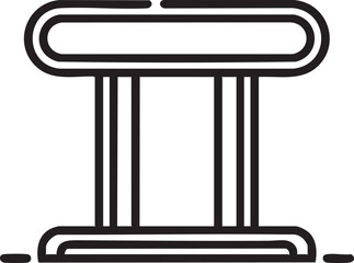 Vector graphic: minimalist gemini zodiac sign illustration eps silhouette