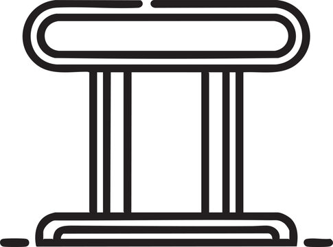 Vector graphic: minimalist gemini zodiac sign illustration eps silhouette