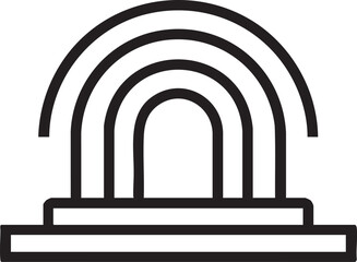 Abstract archway vector graphic: minimalist design element eps silhouette