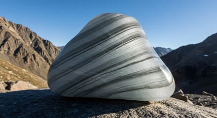 The smooth, glacier-polished rock (though rare, exists in some areas).