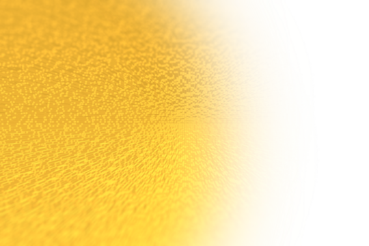 Transparent Abstract cubic pixel explosion background. Yellow and white volumetric 3D texture with deep perspective, motion blur and depth effect.