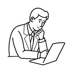 businessman with laptop