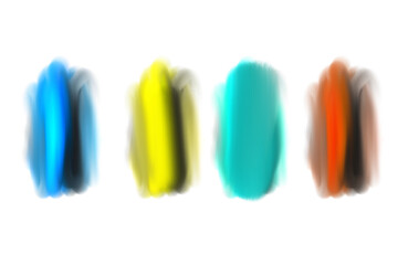 Colorful glowing abstract digital strokes isolated on transparent background