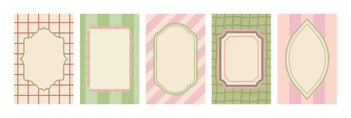 Christmas vector border frames. Trendy vintage border backgrounds for Christmas celebration. Perfect for posters, greeting card, invitation etc