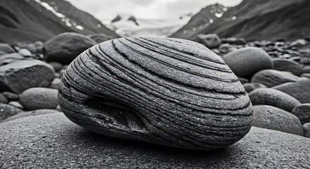 The smooth, glacier-polished rock (though rare, exists in some areas).