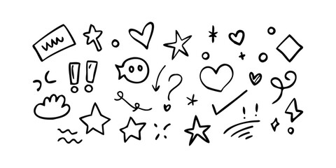 Collection of Hand Drawn Doodle Icons symbol sketch