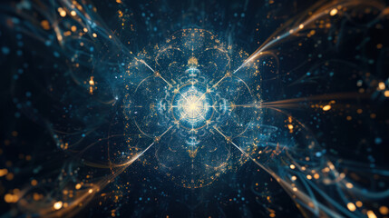 Futuristic Energy Core with Glowing Symmetry
