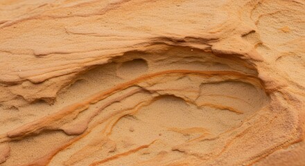 The texture of crumbly, soft sandstone.