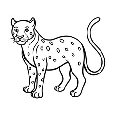 vector illustration of cartoon tiger